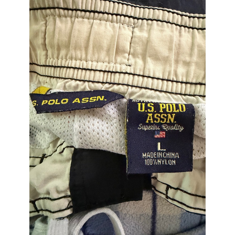 US Polo Assn Mens Board Shorts Colorblock Swim Trunks Size Large 8 Inseam - Picture 4 of 8
